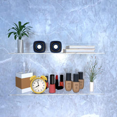 Prozorna plavajoča akrilna stenska polica 60 cm