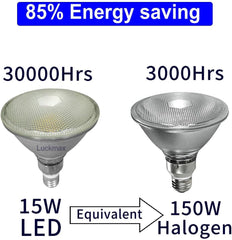 LED reflektor E27 PAR38, 15 W hladna bela svetloba, 2 kosa