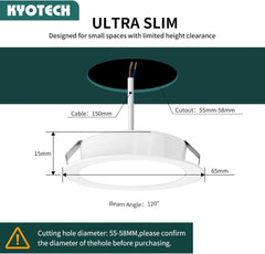 Vgradna LED svetilka za pohištvo z nastavljivo barvno temperaturo
