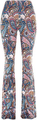 Ženske Flared Hlače z Rožnatim Vzorcem