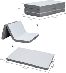 Z-HOM 3-delna zložljiva vzmetnica z odstranljivo pralno prevleko 120 x 195 x 10 cm