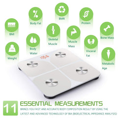 Foryond Digitalna Tehtnica za Telesno težo z Aplikacijo, Bluetooth, Kapaciteta 180 kg