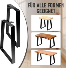 Komplet 2 kovinskih pohištvenih nog trapezne oblike