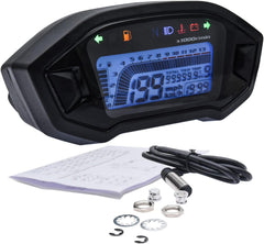 GELOO Digitalni motociklistični merilnik hitrosti z LED osvetlitvijo