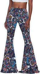 Ženske Flared Hlače z Rožnatim Vzorcem