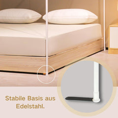 Posteljni Okvir za Baldahin s Štirimi Stebri - 150 x 200 cm