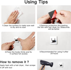 4-Delni Komplet Samolepilnih Kljuk za Brisače