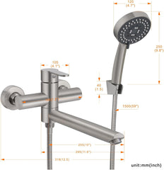 Stenska kadna armatura s prho in 90° izlivom