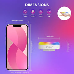 Pametna žarnica GX53 z daljinskim upravljanjem - 2 kosa