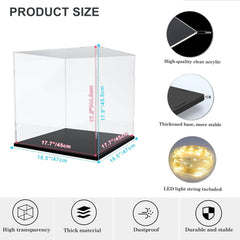 NYNELLY akrilna vitrina za zbirke – 45 × 45 × 44,5 cm