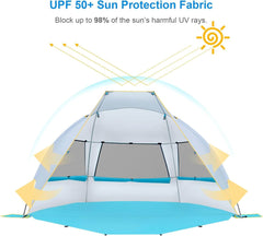 Plažni Šotor z UV Zaščito 50+