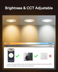 85mm RGBW LED pametna vgradna svetilka 5W, 4 kosi