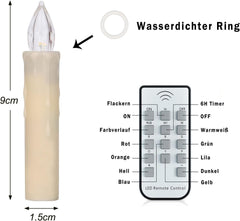 LED brezžične božične sveče z daljinskim upravljalnikom - 30 kosov