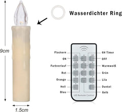 Brezžične LED božične sveče z daljinskim upravljalnikom in časovnikom - 40 kosov