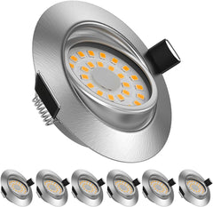 Ultra ploščati LED vgradni reflektorji 6W, 3000K 84mm