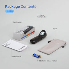 Brezkontaktni digitalni termometer za čelo z barvnim prikazom in tihim načinom - bel