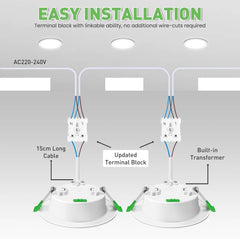 Zatemnljiva LED Vgradna Svetilka, 230 V, 10 W, 1050 LM (Komplet 6 kosov)