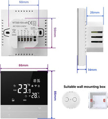 Pametni Termostat za Talno Ogrevanje na Vodo Združljiv z Alexa in Google Home, Upravljanje prek Aplikacije Smart Life