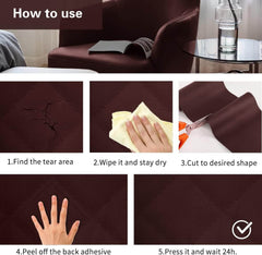 Samolepilna PU Usnjena Folija za Popravilo Pohištva in Oblazinjenje - 60x300 cm