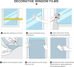 DKTIE marmorna prosojna okenska folija – 90 × 200 cm (komplet 4 kosi)