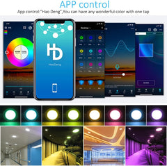 120mm Pametni komplet LED svetilka RGBWC, 9W, set 9 kosov+ panelna plošča