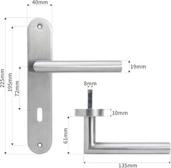 AWMNSRMAN Komplet kljuk za notranja vrata - 4 kompleti
