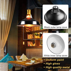 Vintage viseča svetilka iz medenine - črna