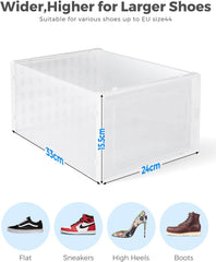 NEWSONA Prozorne zložljive škatle za shranjevanje obutve – komplet 18 kosov