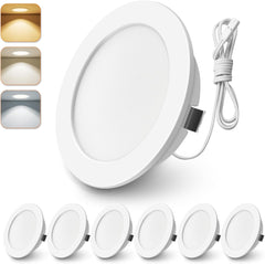 LED vgradna svetilka 12 V s tremi barvnimi temperaturami- 6 kosov