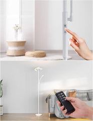 LED stoječa svetilka z bralno lučko in daljincem