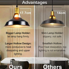 Vintage viseča svetilka iz medenine - črna