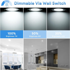 Vgradna LED reflektorska svetilka, 7 W, zatemnljiva, 6 kosov