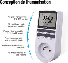 Digitalna tedenska in dnevna vtičnica s časovnikom - 1 kos