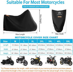 CONFUTURY vodoodporna zaščitna prevleka za motor z okencem za registracijo in odsevnimi trakovi - 2XL