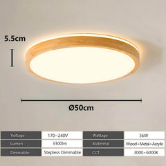 YYUTLUO 36 W Lesena zatemnitvena stropna LED svetilka z daljinskim upravljalnikom