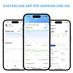 VIBEAT Bluetooth pulzni oksimeter za merjenje kisika v krvi in srčenga utripa