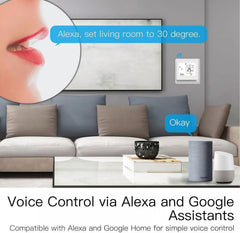 CASLANT Pametni WiFi termostat za ogrevanje ali klimatsko napravo z daljinskim upravljanjem in aplikacijo