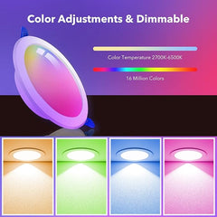 130mm Pametna LED vgradna svetilka RGB 7W 2kos