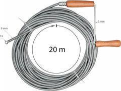 Spiralna žica za ćiščenje cevi, 20m