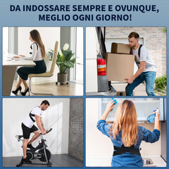 Korektor drže za hrbet z oporo in jeklenima ploščama