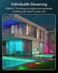 RGBW+IC Pametna zunanje svetilke, IP65, 4 kos