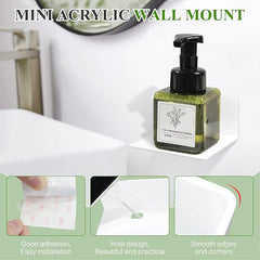 Stenski set treh belih lepilnih polic brez vrtanja