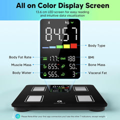 Digitalna telesna tehtnica z aplikacijo in LED zaslonom