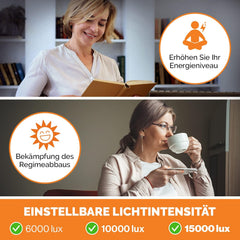 Svetilka za svetlobno terapijo proti zimski utrujenosti