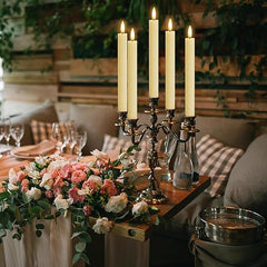 Komplet 12 belih LED sveč s plamenom in daljincem