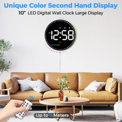 SUKEEN velika digitalna stenska ura z daljinskim upravljalnikom
