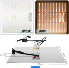 LED svetilka za rastline 800 W s funkcijo zatemnitve