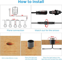 AROTELICHT Vgradne zunanje LED točkovne svetilke – komplet 10 kosov