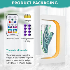 YJINGRUI 360° rotacijsko magnetno lebdeče stojalo za čevlje z LED osvetlitvijo