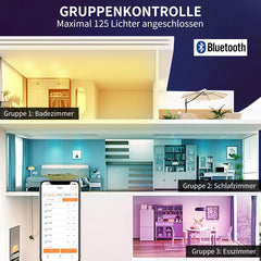 120mm Smart LED vgradna svetilka RGBW 10W, IP44, 4 kosi